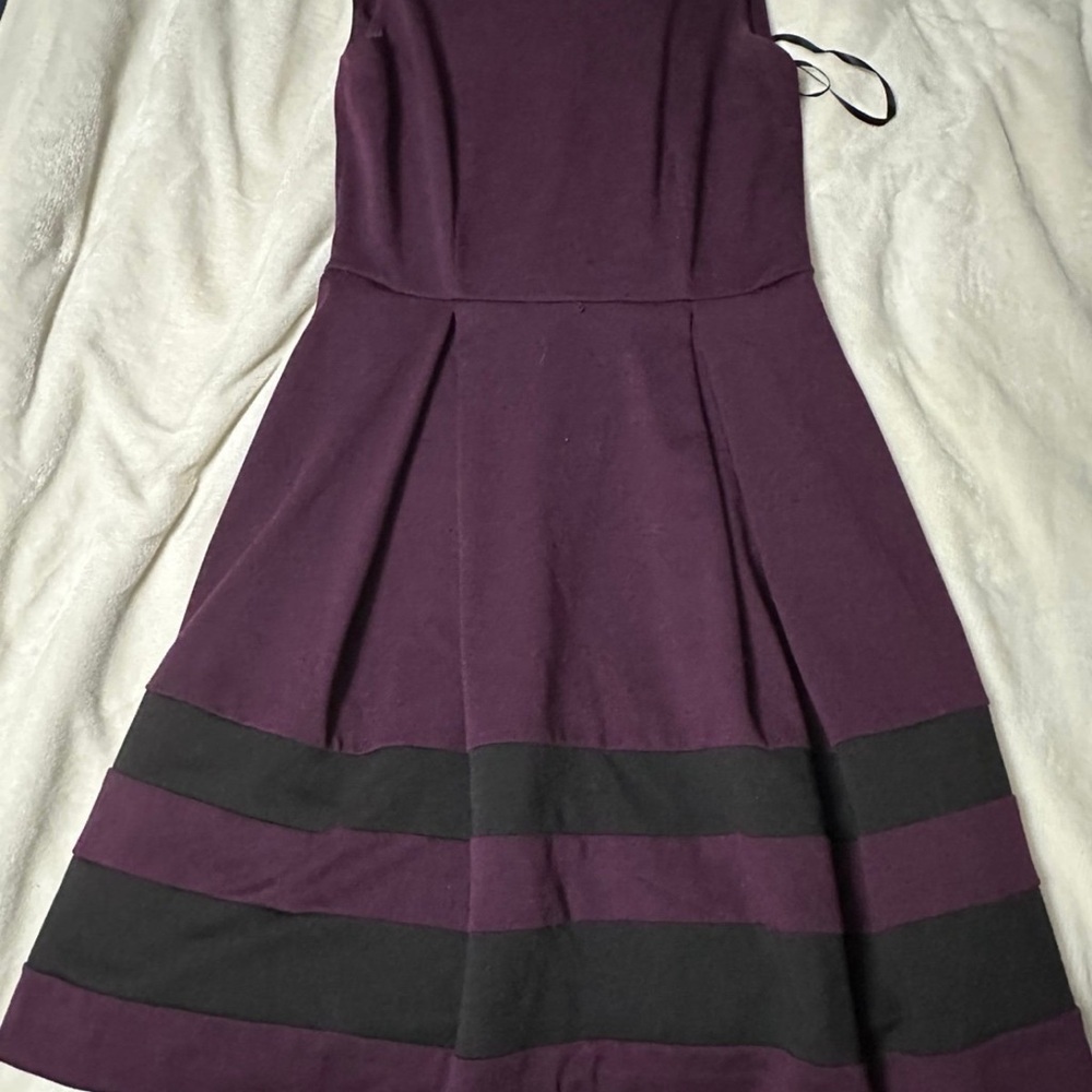 Elegant Purple and Black Women's Dress